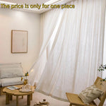 rideau blanc cassé tissu transparent scandinave minimaliste 100x200cm 150x250cm chambre salon