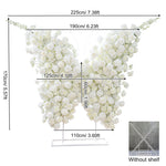 Décoration murale arche fleurs variées romantique violet rose blanc bleuclair vert extérieure