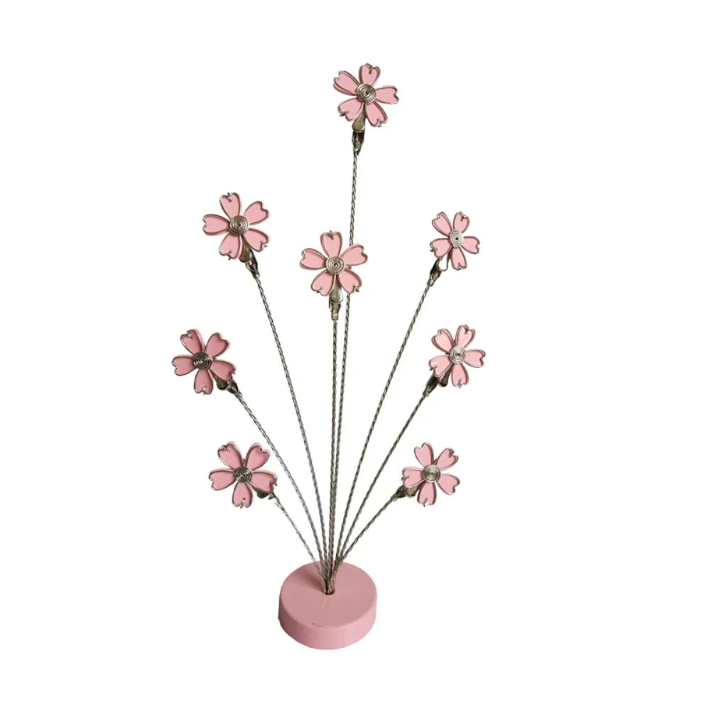 porte photos décoration floral rose argenté clips métalliques intérieur chic émaillé opalescent
