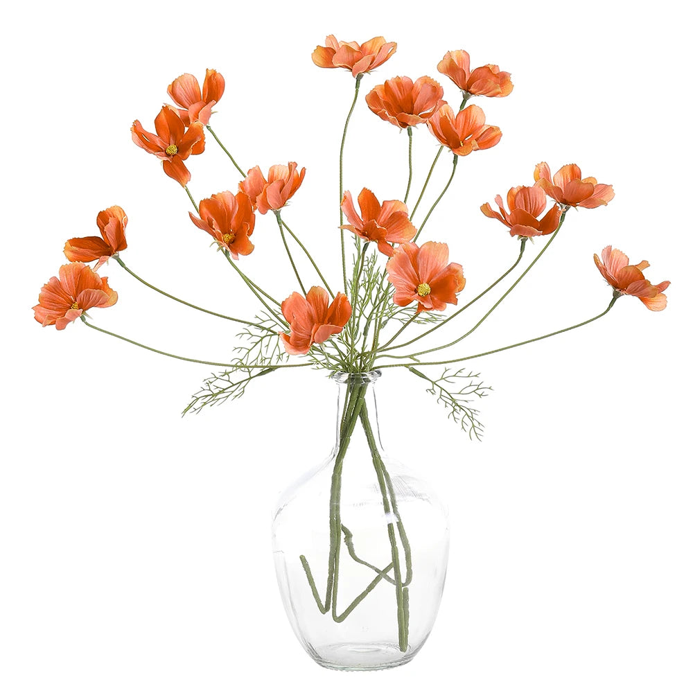 décoration intérieure moderne bouquet lys artificiel blanc 60cm vase minimaliste