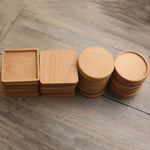 Set de table en bois rond pour théière, résistant à la chaleur, couleur naturelle