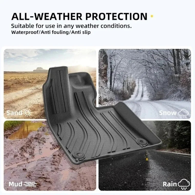 tapis sol voiture noir rayures horizontales moderne antislip waterproof ensemble coffre avantarrière