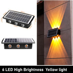 applique murale solaire led moderne noire blanche jaune bleue panneau solaire adhésif fixeextérieur