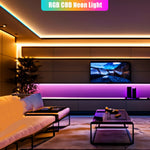 ruban led cob 12v 24v 576 leds étanche décoration maison salon blanc moderne