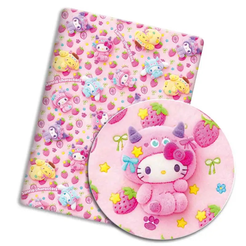 coussin kawaii personnages mignons pompompurin hello kitty my melody jaune rose bleu clair