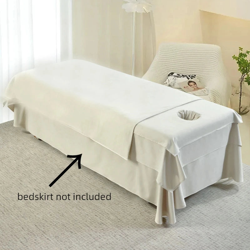 serviette tête ensemble literie salon beauté couverture drap face trou blanc minimaliste spa simple