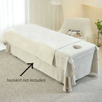 serviette tête ensemble literie salon beauté couverture drap face trou blanc minimaliste spa simple