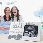 cadre photo blanc éléphants découpés moderne compte rebours semaines femmes enceintes decoration pépinière