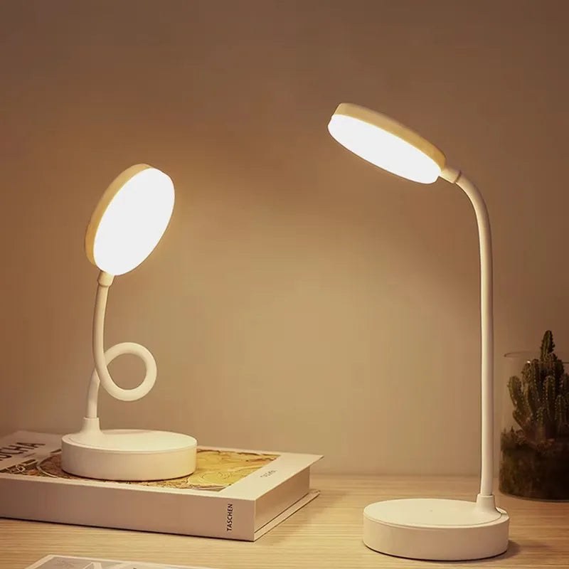 lampe led rechargeable usb blanc moderne minimaliste interrupteur bouton poussoir socle base flexible