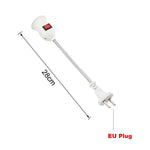 lampe flexible blanc moderne interrupteur rouge socle E27 prise UE 110V 220V LED adaptable
