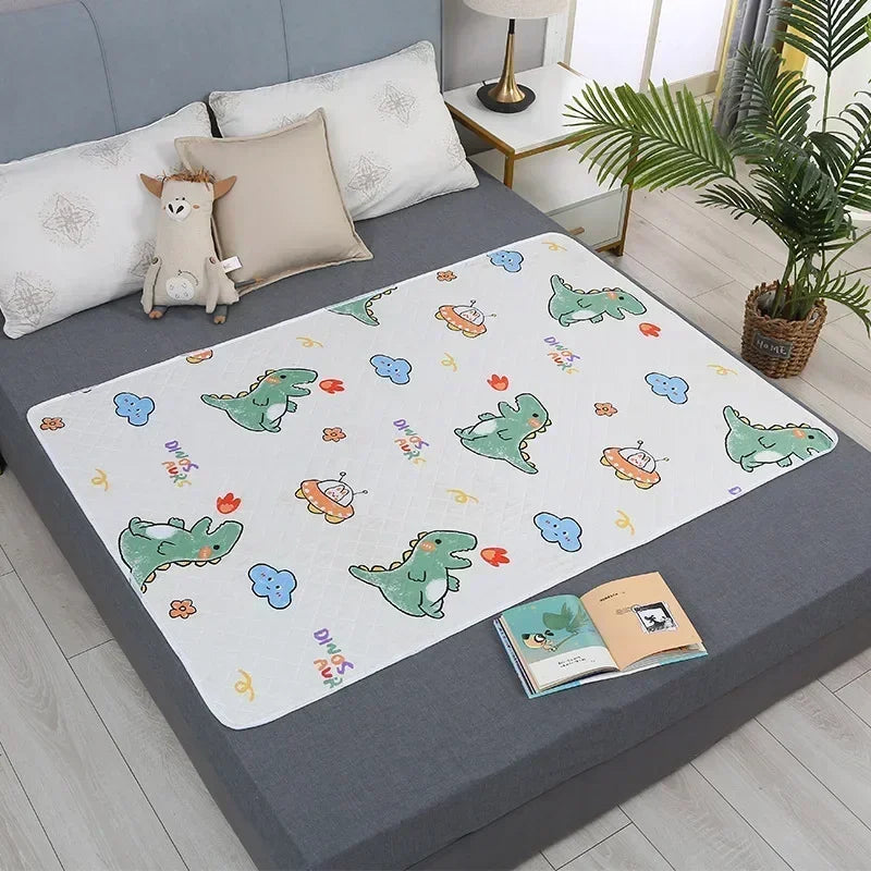 tapis absorbant enfant motif dessins animés moderne rose clair vert clair bleu clair 70cm