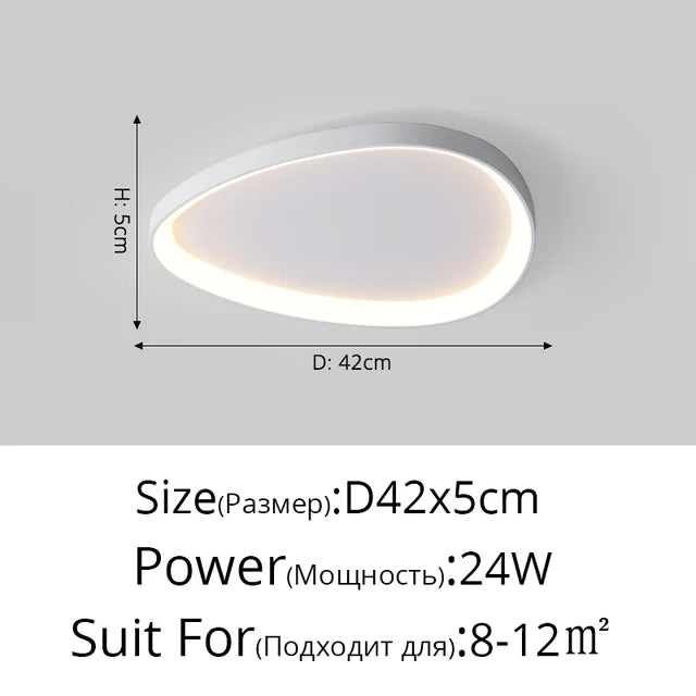 plafonnier led moderne blanc rond lumineux intérieur salon chambre salle manger