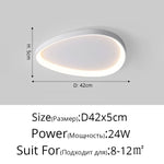plafonnier led moderne blanc rond lumineux intérieur salon chambre salle manger