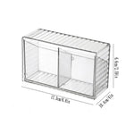 rangement mural transparent compartiments boîtes stockage moderne adhésif cotons tiges coton pads épingles cheveux