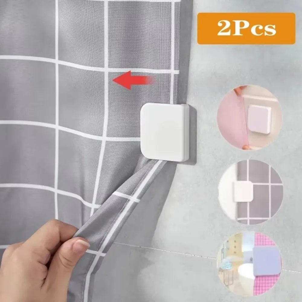 clips adhésifs rideau douche blanc moderne 5cm 45cm coupe eau fixe