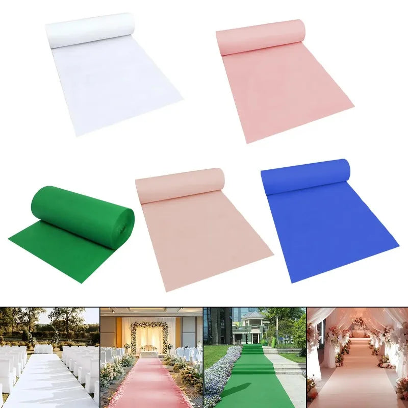 tapis sol blanc rose vert bleu moderne mariage activité église jardin