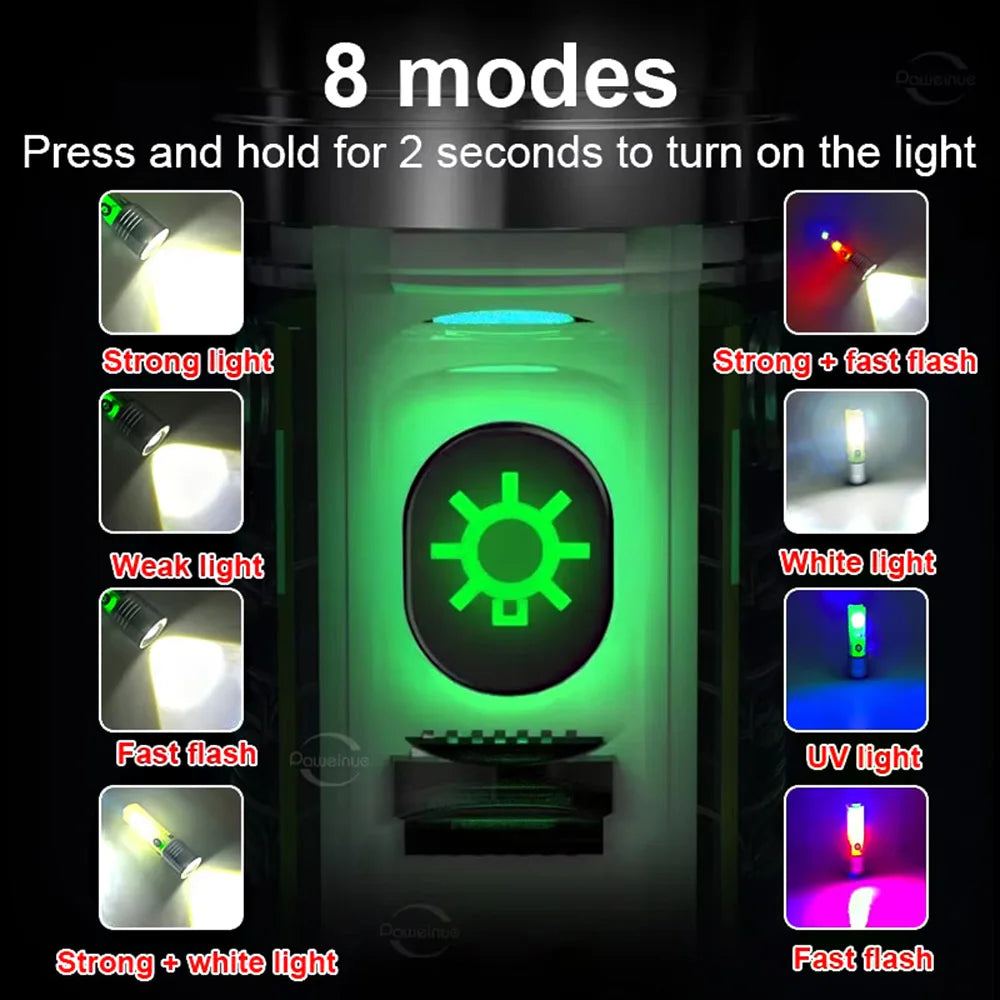 lampe torche led rechargeable projecteur haute puissance résistant chocs argent vert noir