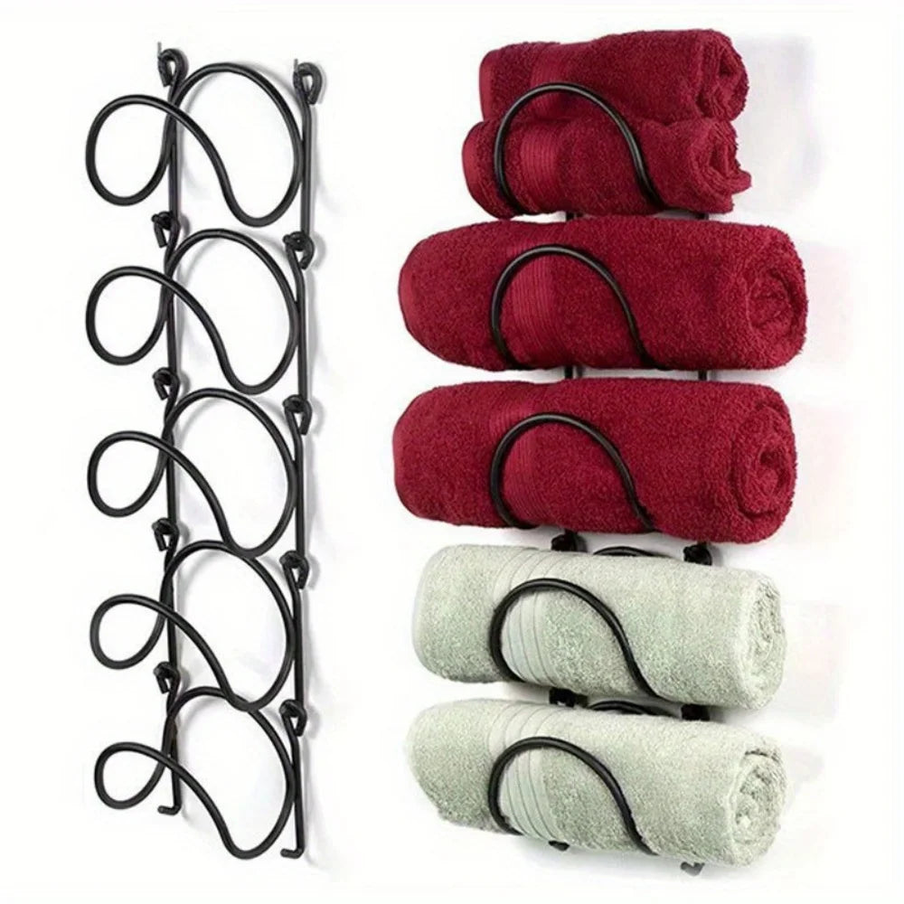porte serviettes mural moderne acier inoxydable noir fixé pièces facile élégant maison cuisine