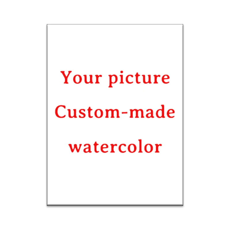 toile aquarelle personnalisable photo couple bouquet fleurs chien animaux paysage blanc beige vert bleu