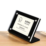 support panneau acrylique transparent moderne clips inclusion table affichage étiquettes prix square soft plastic