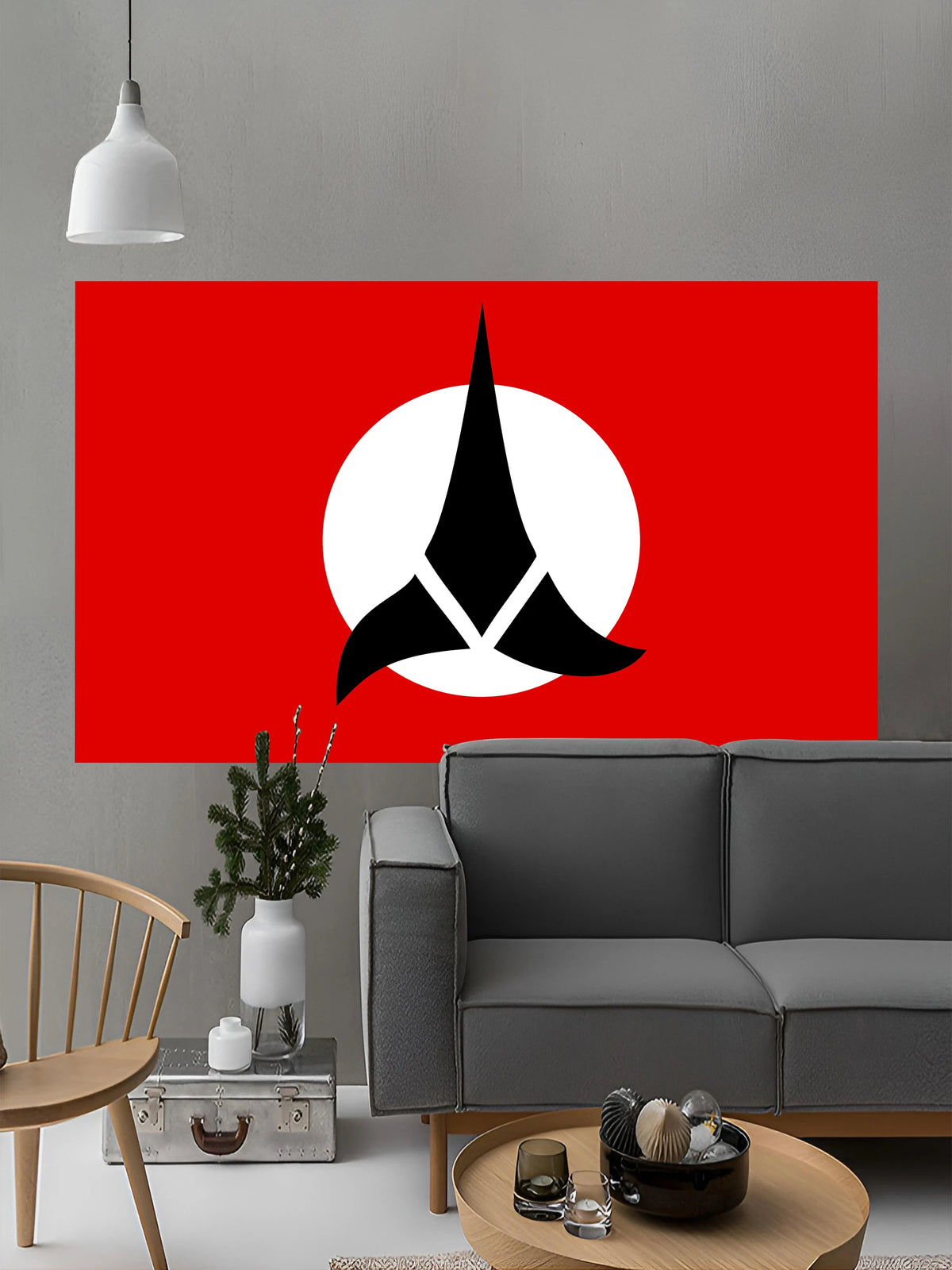 drapeau star trek logo moderne rouge blanc noir bleu doré vertmarine gris