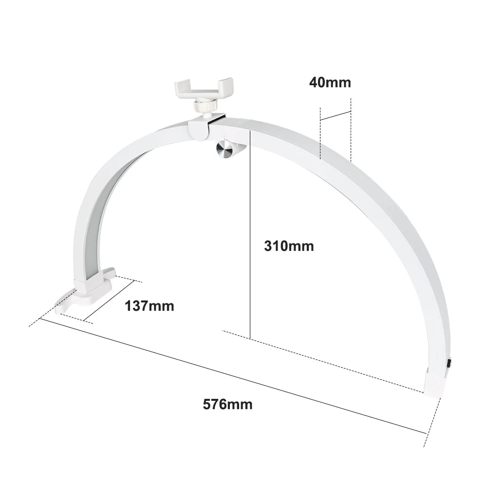 lampe maquillage blanc noir réglable tactile 3200k 5600k clips téléphone minimaliste