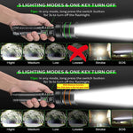 lampe torche led rechargeable zoomable camping chasse haute puissance résistante autodéfense affichage numérique cordon