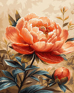 toile peinte fleur pivoine débutants adultes coloriage numérique modernes décoration muraine crafts fournitures stress