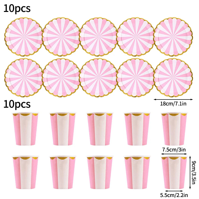 assiettes gobelets papier jetables motifs floraux fête anniversaire mariage décoration