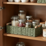 panier tressé rustique réutilisable fleurs artificielles vases diffuseurs parfum papier toilette serviettes bouteilles télécommandes