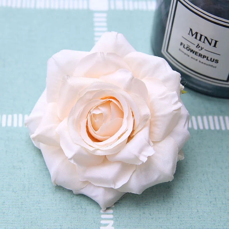 décoration intérieure fleurs artificielles roses soie réaliste blanc rose jaune valentin mariage anniversaire
