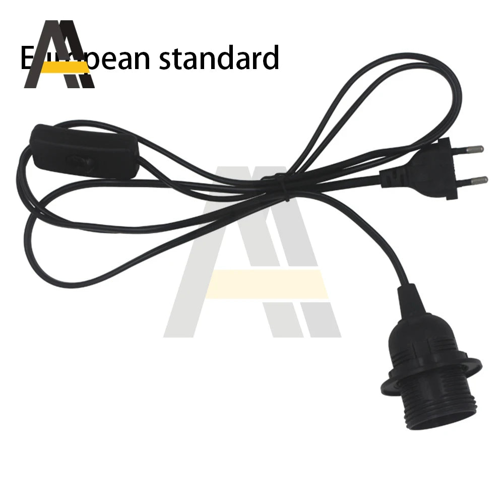 support lampe moderne interrupteur 303 prise eu blanc noir clips