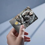 autocollant carte bancaire imperméable réutilisable personnage anime stanley snyder dr stone bleu noir