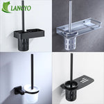 brosse wc noir support mural inoxydable moderne ensemble nettoyage toilette