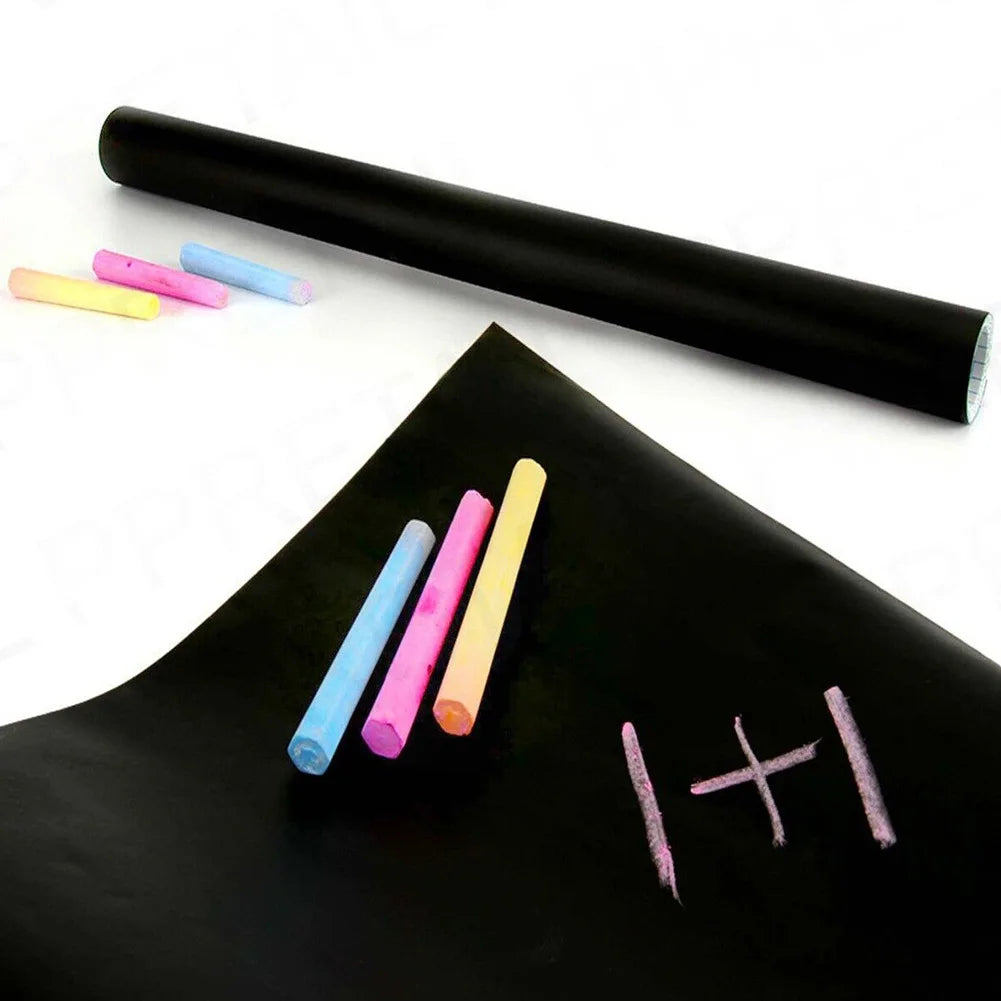 tableau noir effaçable moderne autocollant pvc noir mat opaque craies