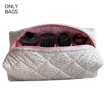 sac outils coiffure léopard motifs beige rose brosse cheveux accessoires quiltedversible