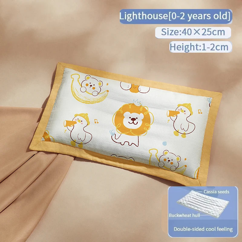 oreiller bébé dessin animé mémoire cou quatre saisons doux coton polyester