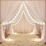 guirlande blanches décoratives mariage fiançailles tulle fleurs artificielles