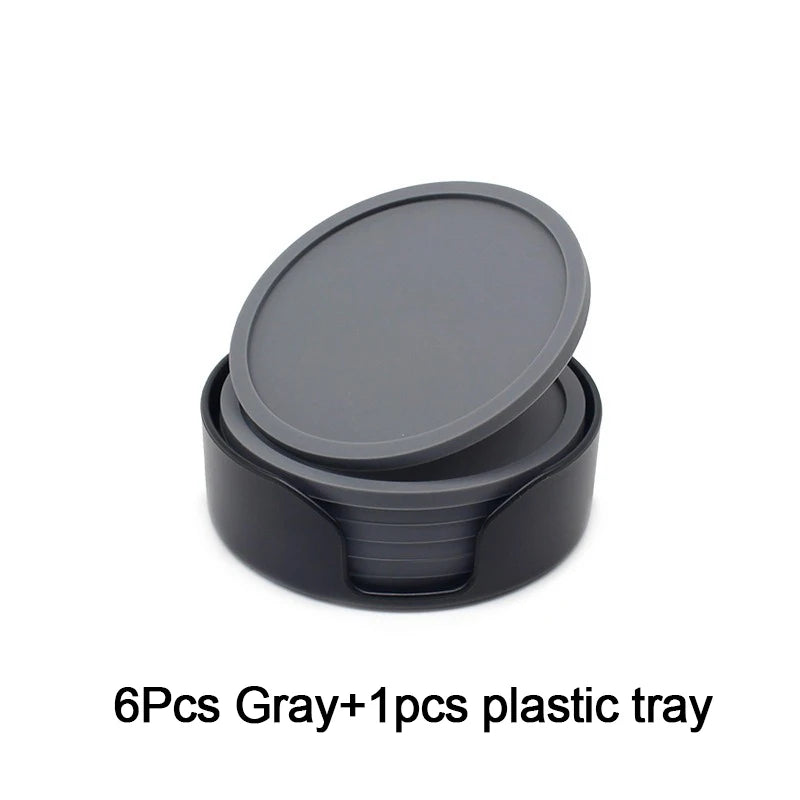 sous verres silicone respectueux environnement noir modernes 10 cm pack pièces