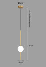 Suspension lumineuse moderne minimaliste blanc doré noir sphères translucides tiges métalliques