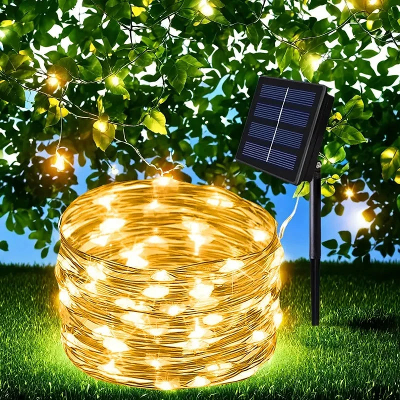 guirlande lumineuse solaire extérieure multicolore modes festifs blanc moderne noël jardin led