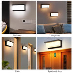 lampes murales led détecteur mouvement blanc moderne extérieures balcons jardins
