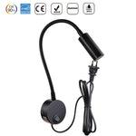 lampe murale led blanche moderne aluminium interrupteur cable chambre salon cuisine