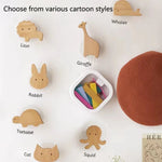 porte clés mural animal bois naturel minimaliste adhésif vis simple modernité chambre enfantDecorationMurale