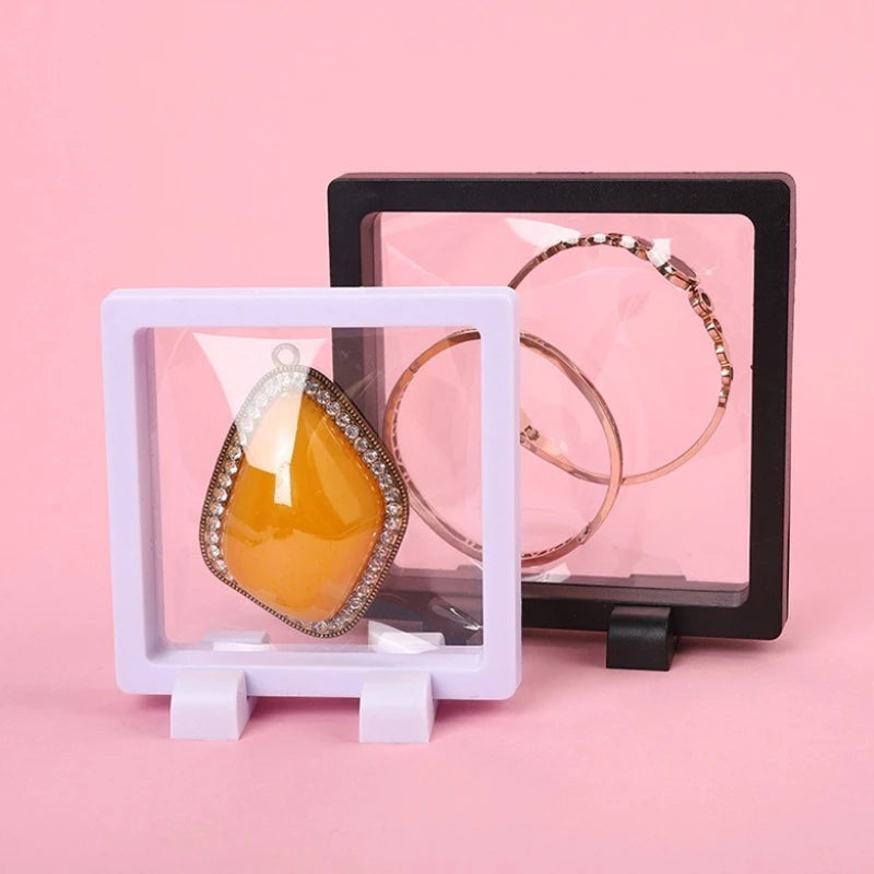 boîtes présentation transparentes modernes bijoux noir blanc plastique 20 pièces organiser bijoux bagues bracelets