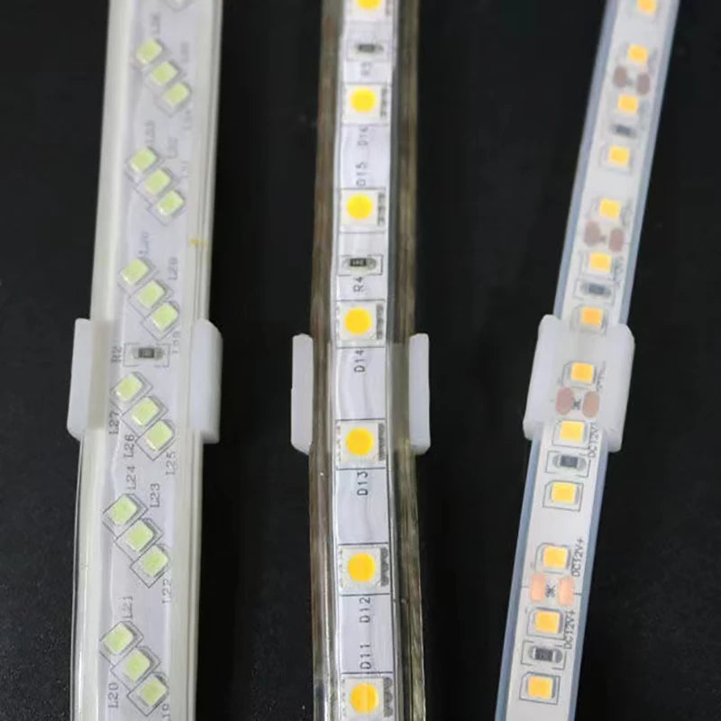 ruban led blanc moderne clips fixation 5v 12v 20v 30v points lumineux opaques certifiés