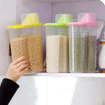 boîtes rangement alimentaire réutilisables 1.9l 2.5l transparentes couvercle coloré moderne ecofriendly