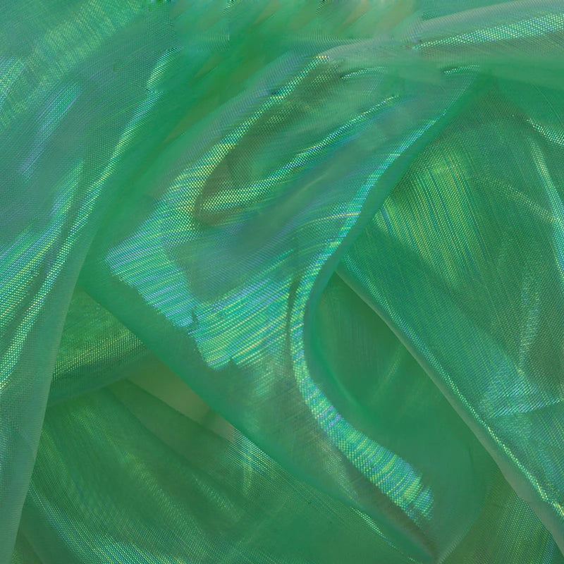 tissu organza transparent brillant polyester polyvalent mariage décoration table moderne élégant vert rose bleu