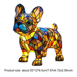 lampe poser animal multicolore mosaïque verre art deco base solide
