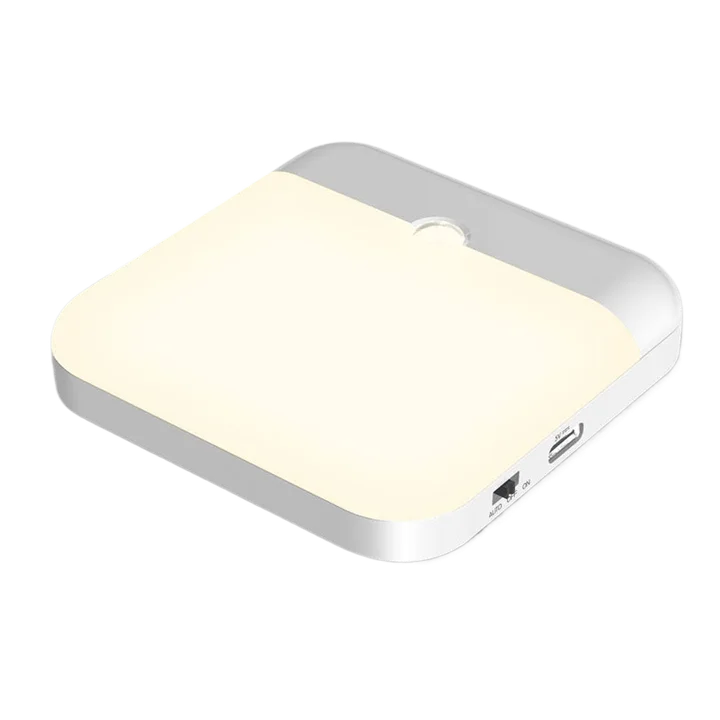 lampe led veilleuse détecteur mouvement rechargeable usb blanc moderne adhésif chambre cuisine